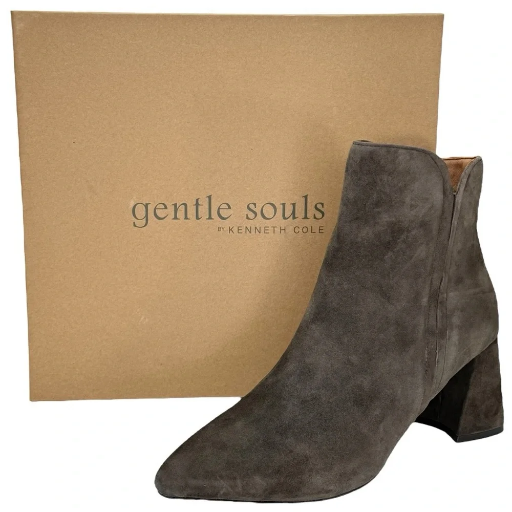 Gentle Souls Danbury Dark Olive Suede Womens Ankle Boots Size 11M - Picture 11 of 11